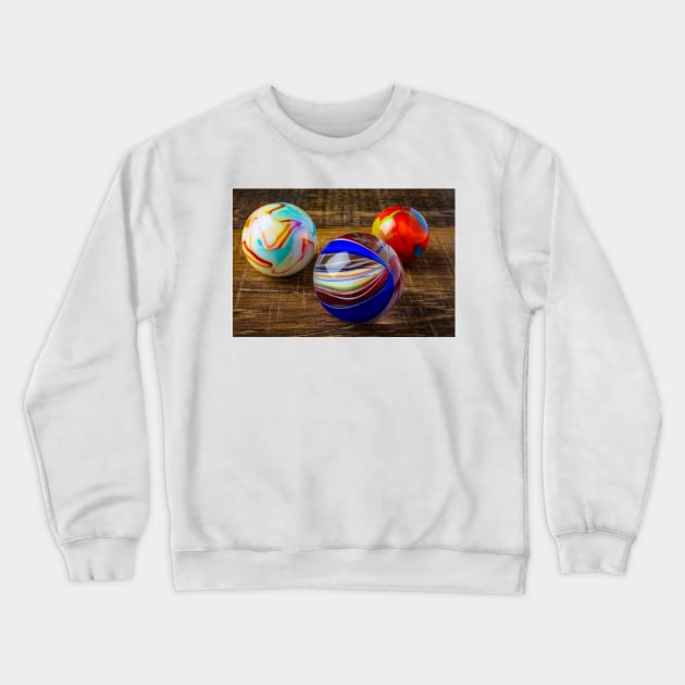 Wonderful Childhood Glass Marbles Crewneck Sweatshirt by photogarry